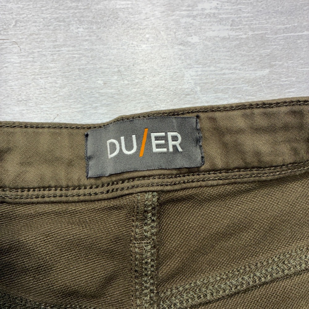 Duer N2X Relaxed Taper Shorts Mens 34 Olive Green Performance Stretch MSNR1012 - Picture 4 of 10